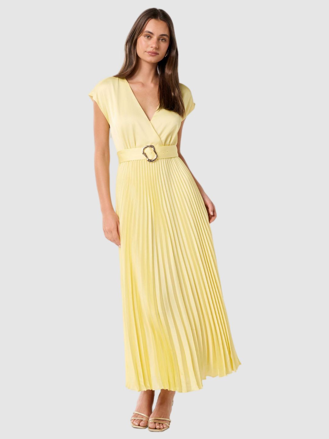 

Forever New Women Wrap Midi Dress, Yellow