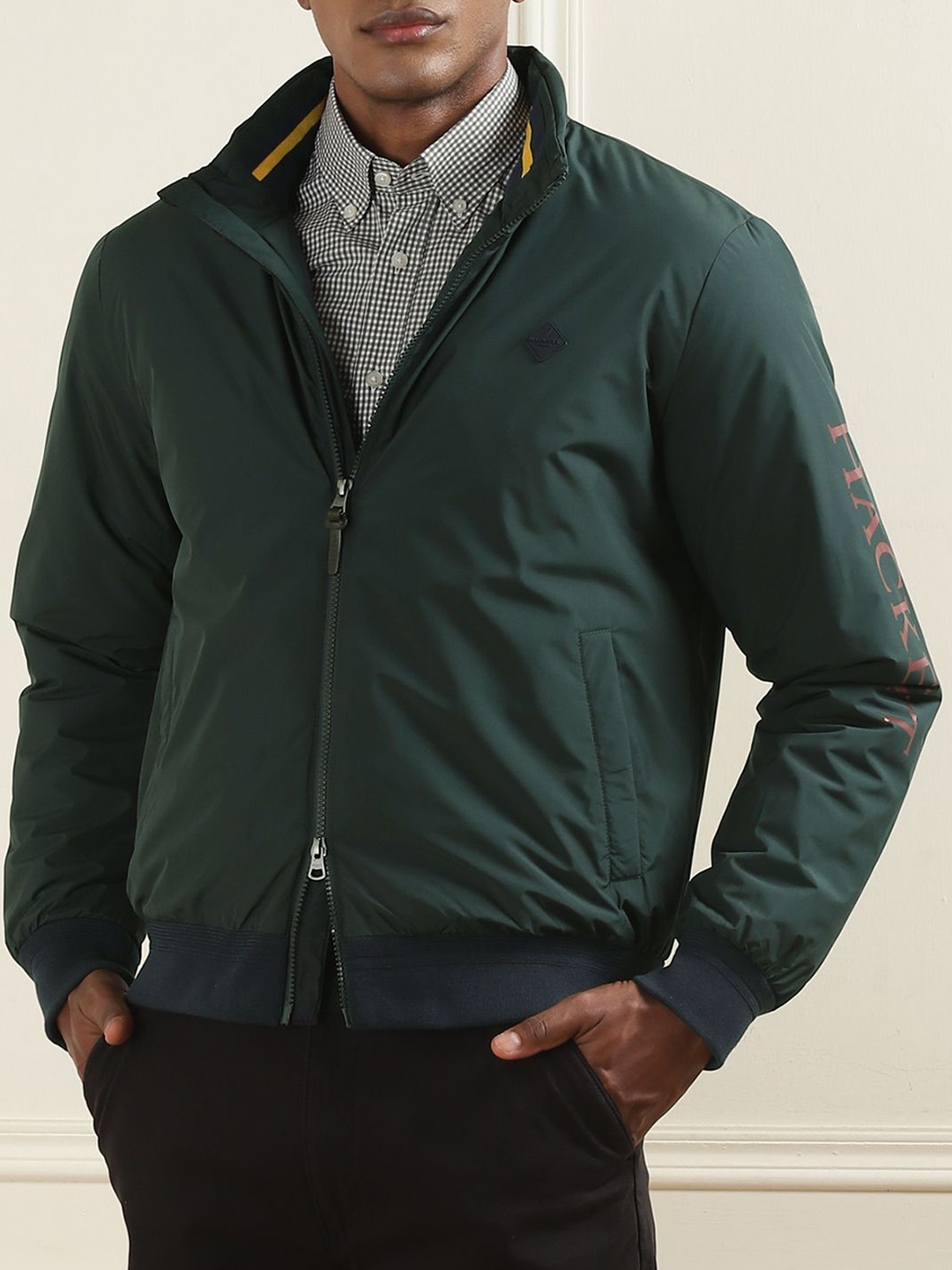 

HACKETT LONDON Men Bomber Jacket, Green