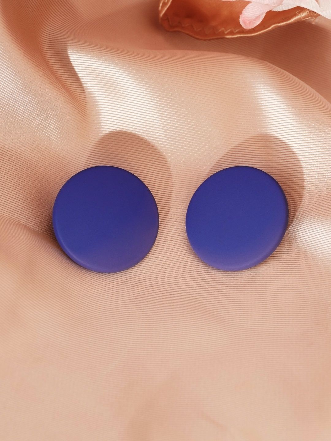 

Niscka Circular Shaped Studs, Blue
