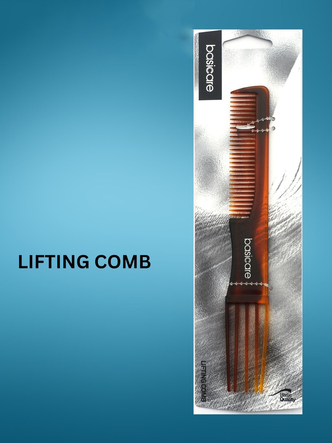 

basicare Wide Teeth Hair Lifting Comb, Brown