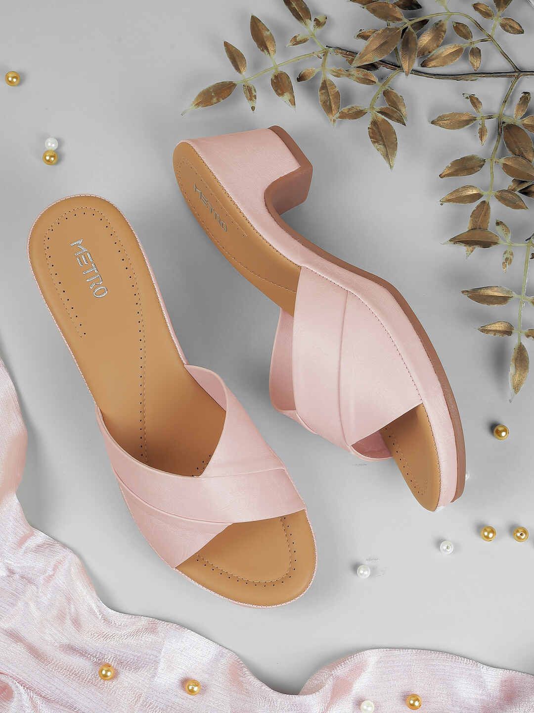 

Metro Women Open Toe Flats with Bows, Pink