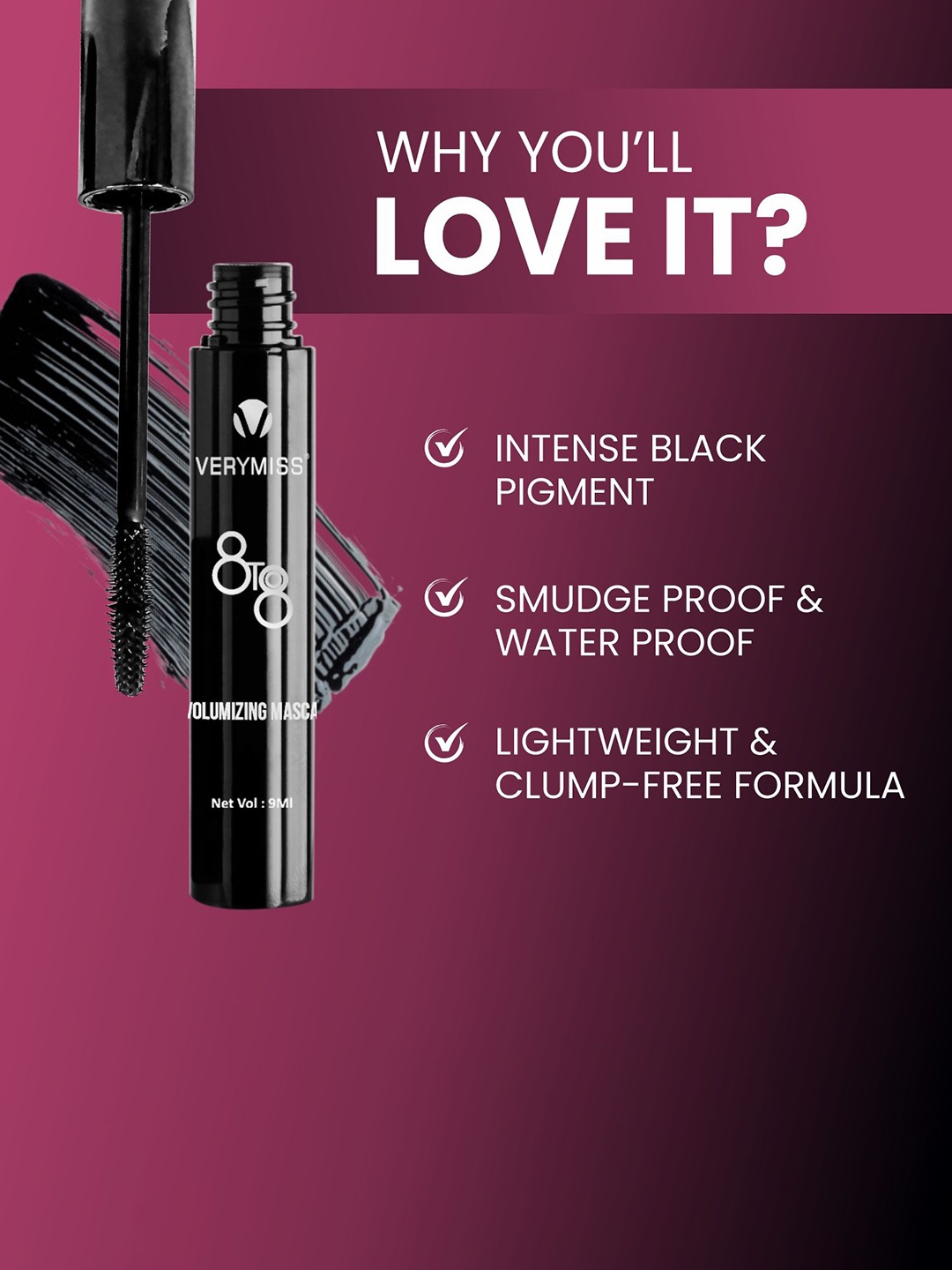 

Verymiss 3 Stunning Glamorous Eye Combo 1 - Kajal + Eyeliner + Mascara, Multi