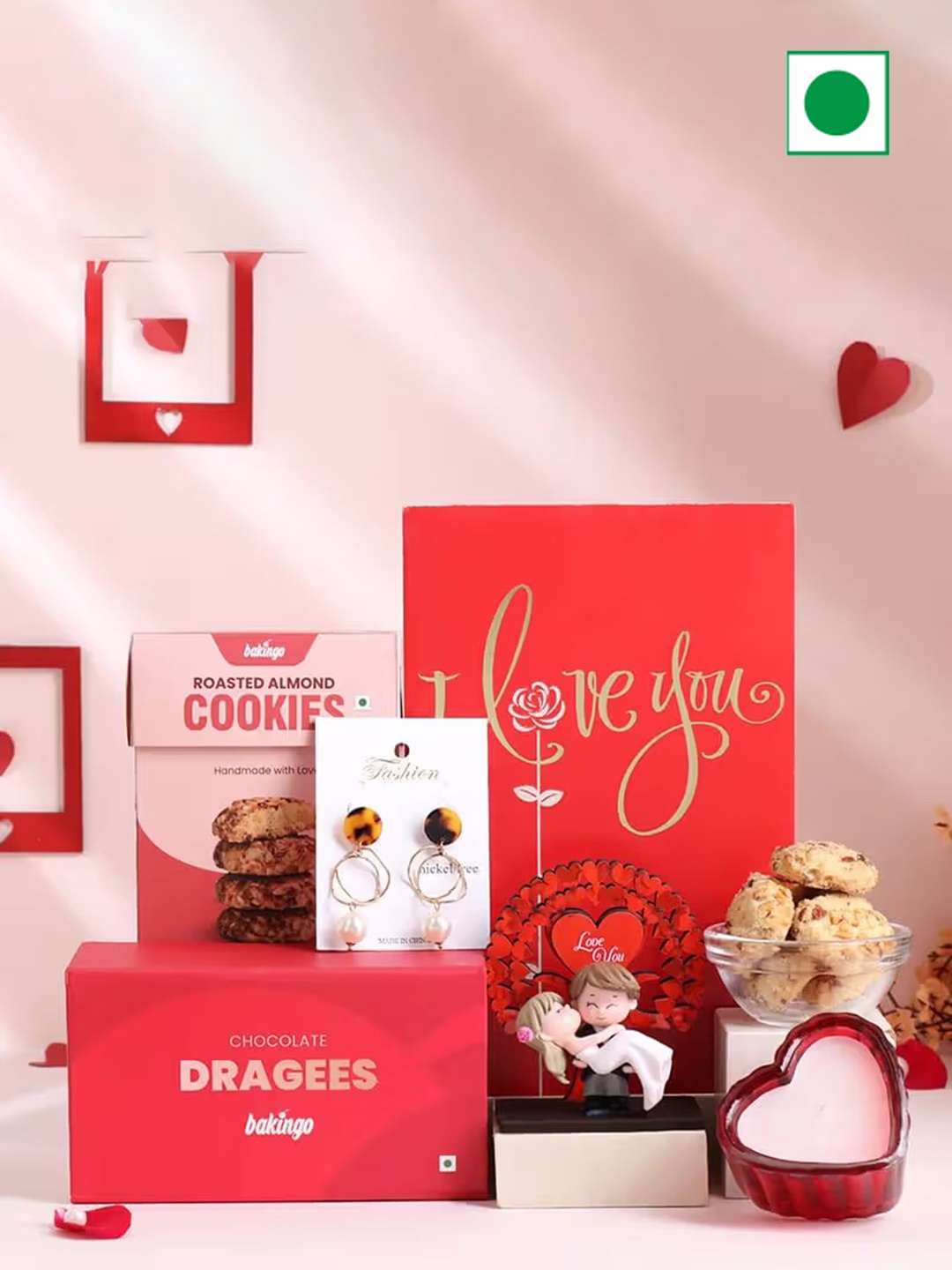

Floweraura Set Of 6 Cookies Gift Hamper 500 gms, White