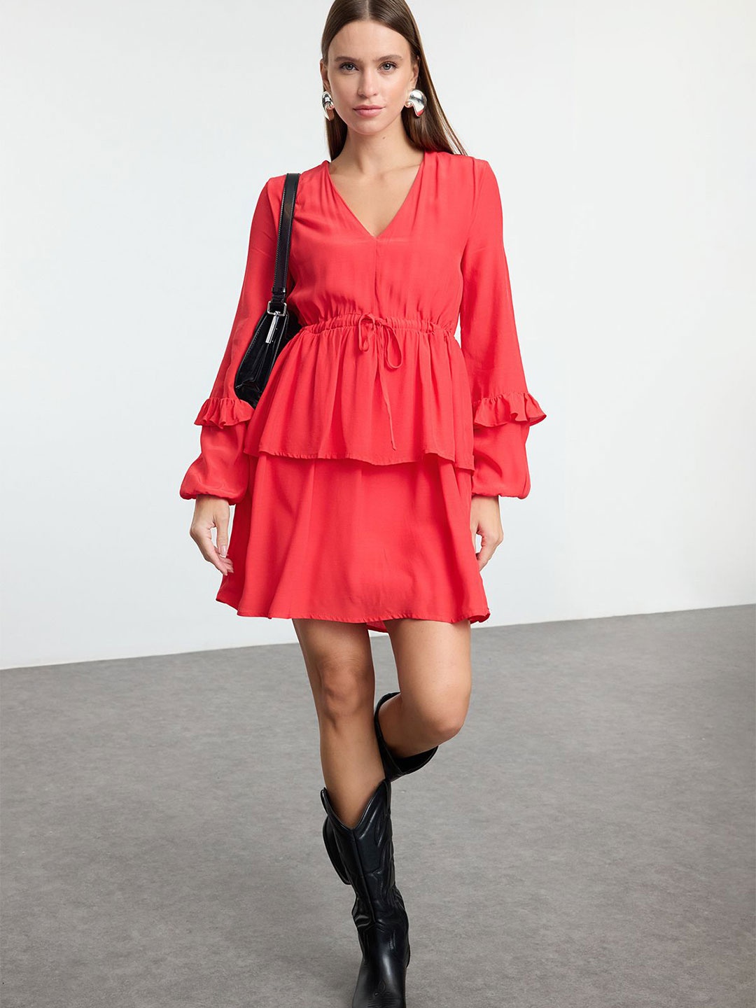 

Trendyol Women Fit & Flare Dress, Red