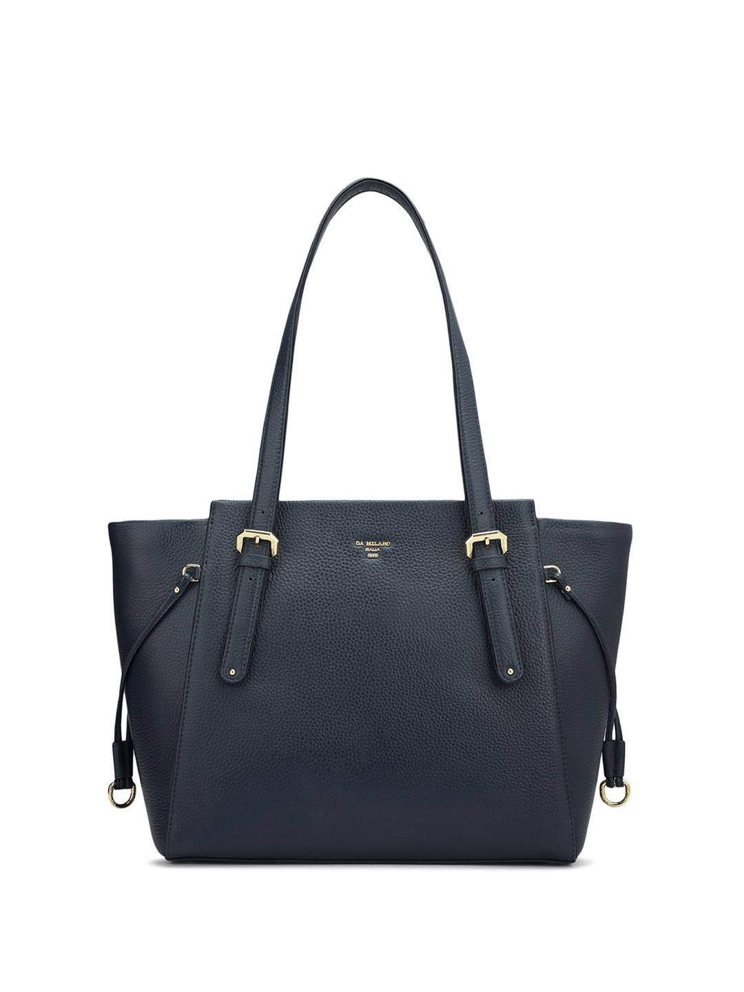 

Da Milano Women Textured Leather Shoulder Bag, Navy blue