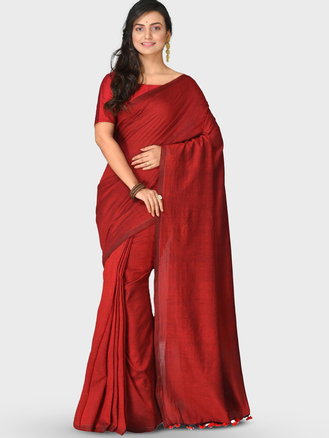 

Crochetin Saree, Maroon