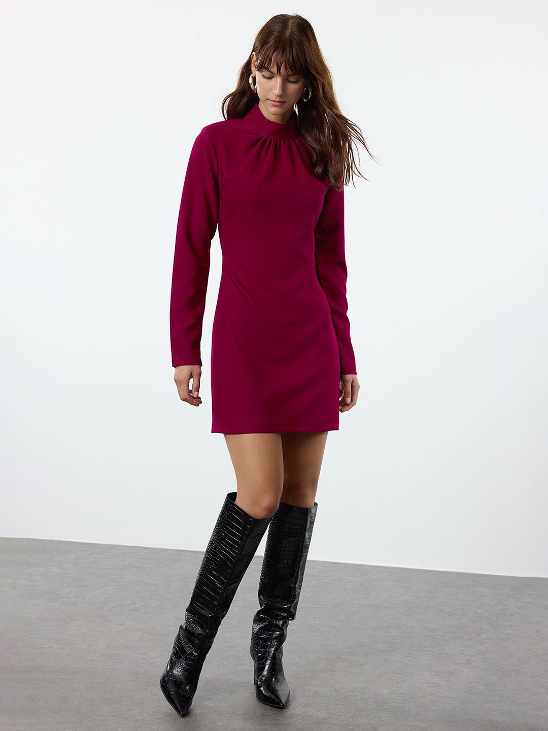 

Trendyol Women Sheath Mini Dress, Fuchsia