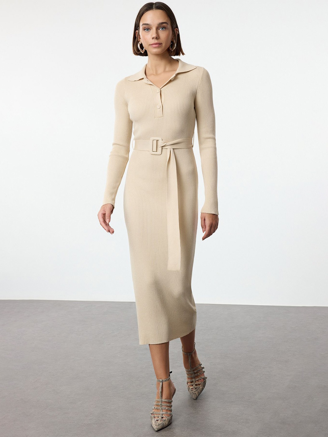 

Trendyol Bodycon Maxi Dress, Na