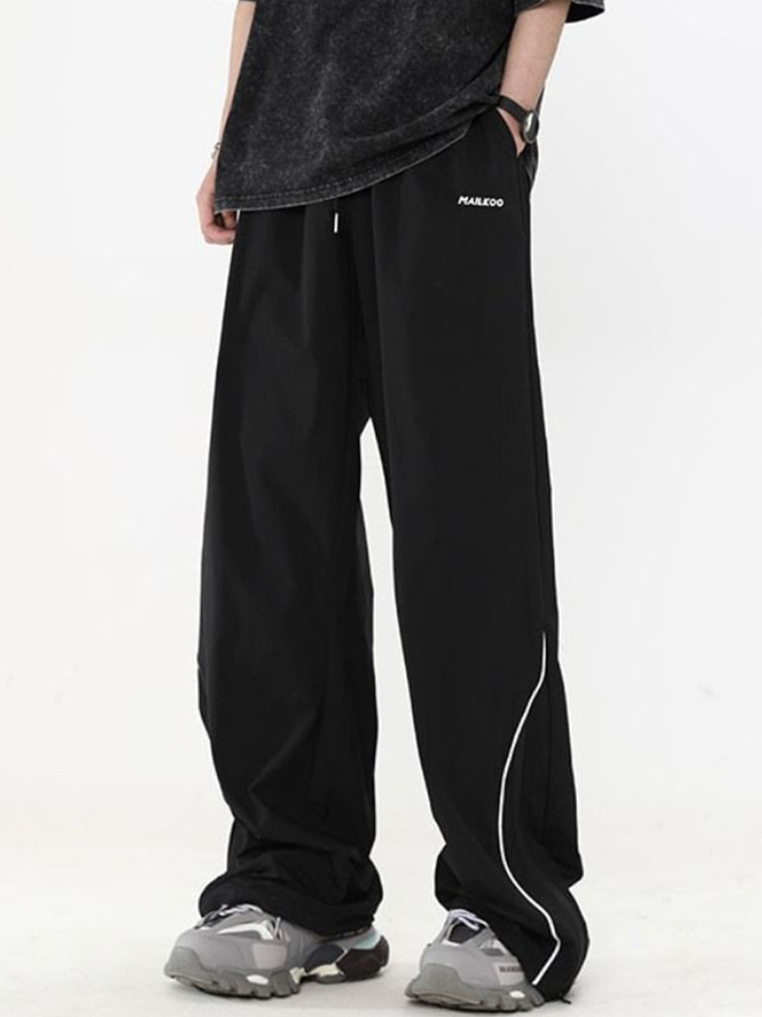 

StyleCast Men Flared Regular Fit Trousers, Black