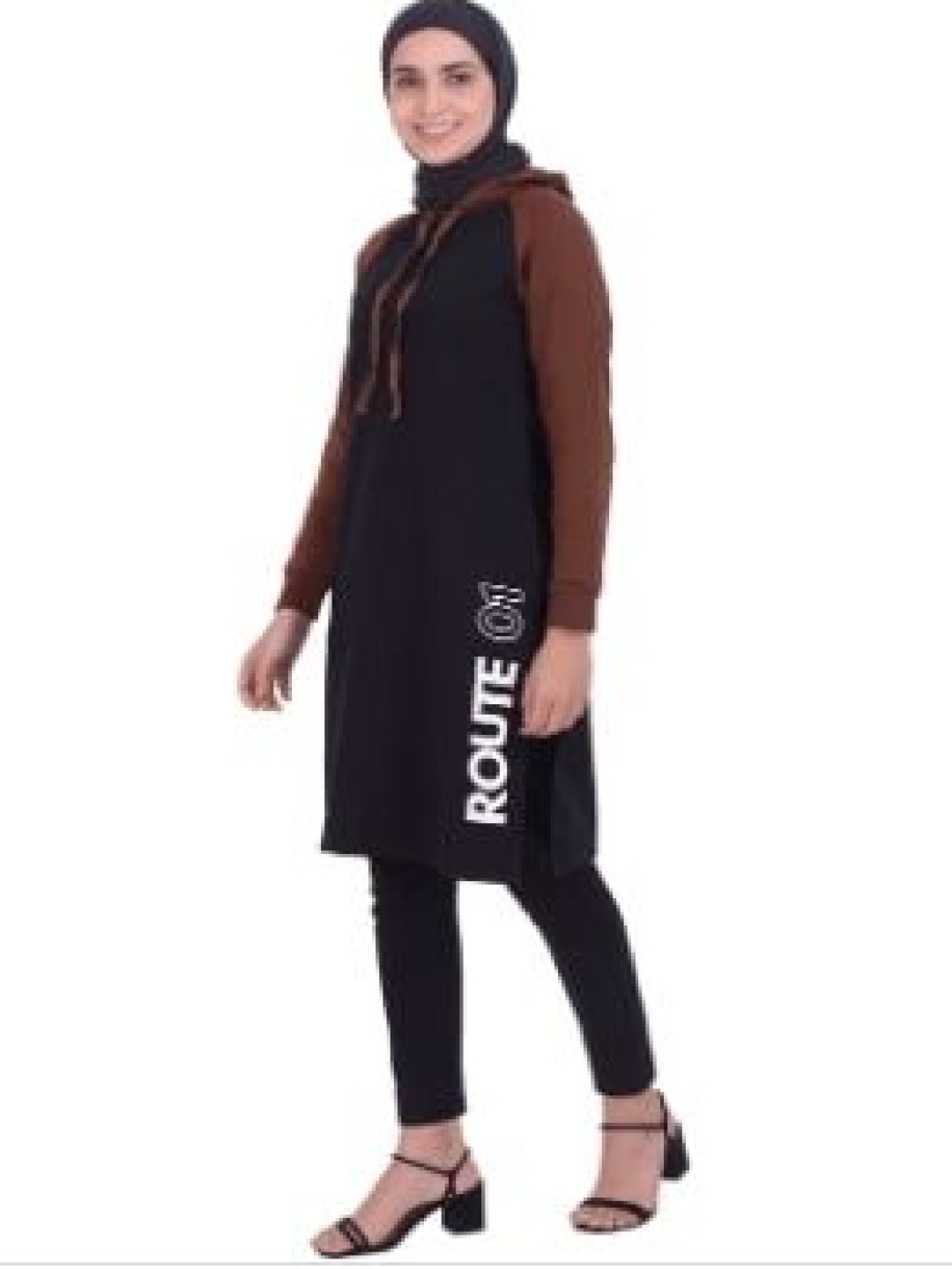 

IDH London Raglan Sleeves Hooded Burqas, Brown