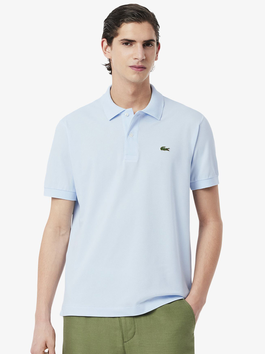 

Lacoste Men Polo Collar Applique T-shirt, Blue