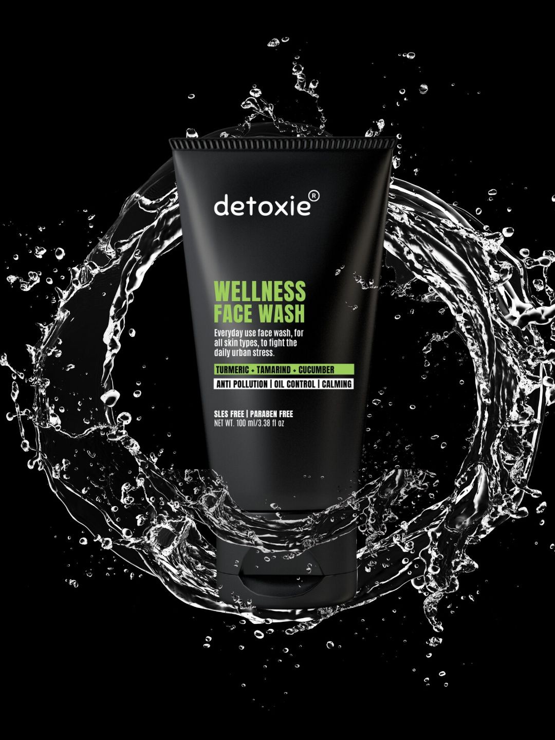 

Detoxie Wellness Set Of 2 Face Wash For Oil Control With Turmeric & Cucumber- 100 ml, Transparent