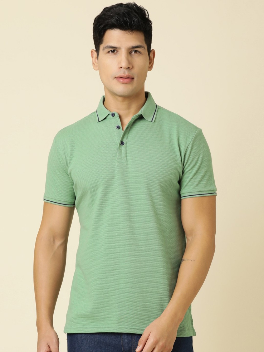 

Provogue Men Polo Collar Dri-FIT T-shirt, Green
