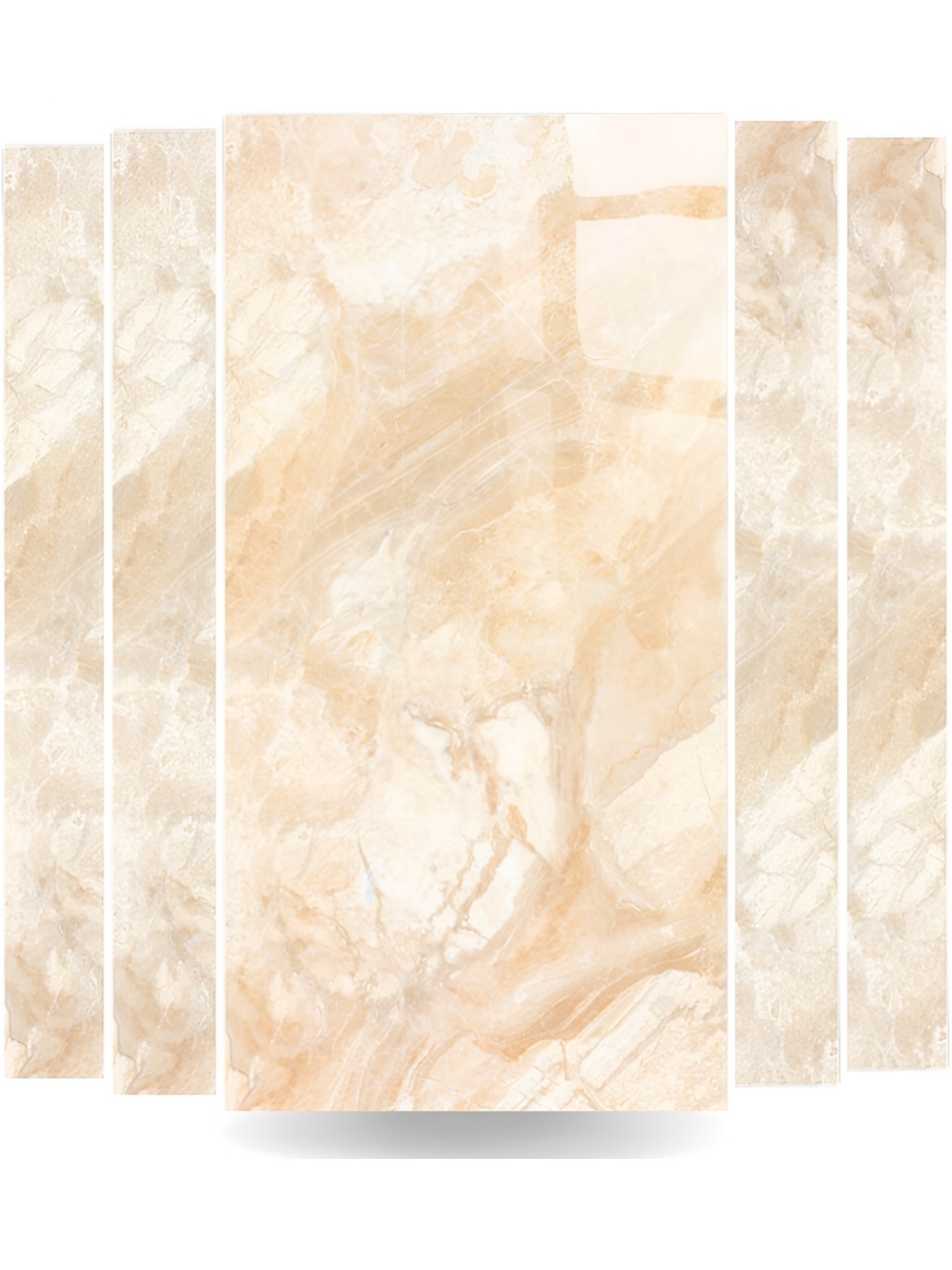 

ANNA CREATIONS 5-Pcs Cream Colored Printed Wallpapers