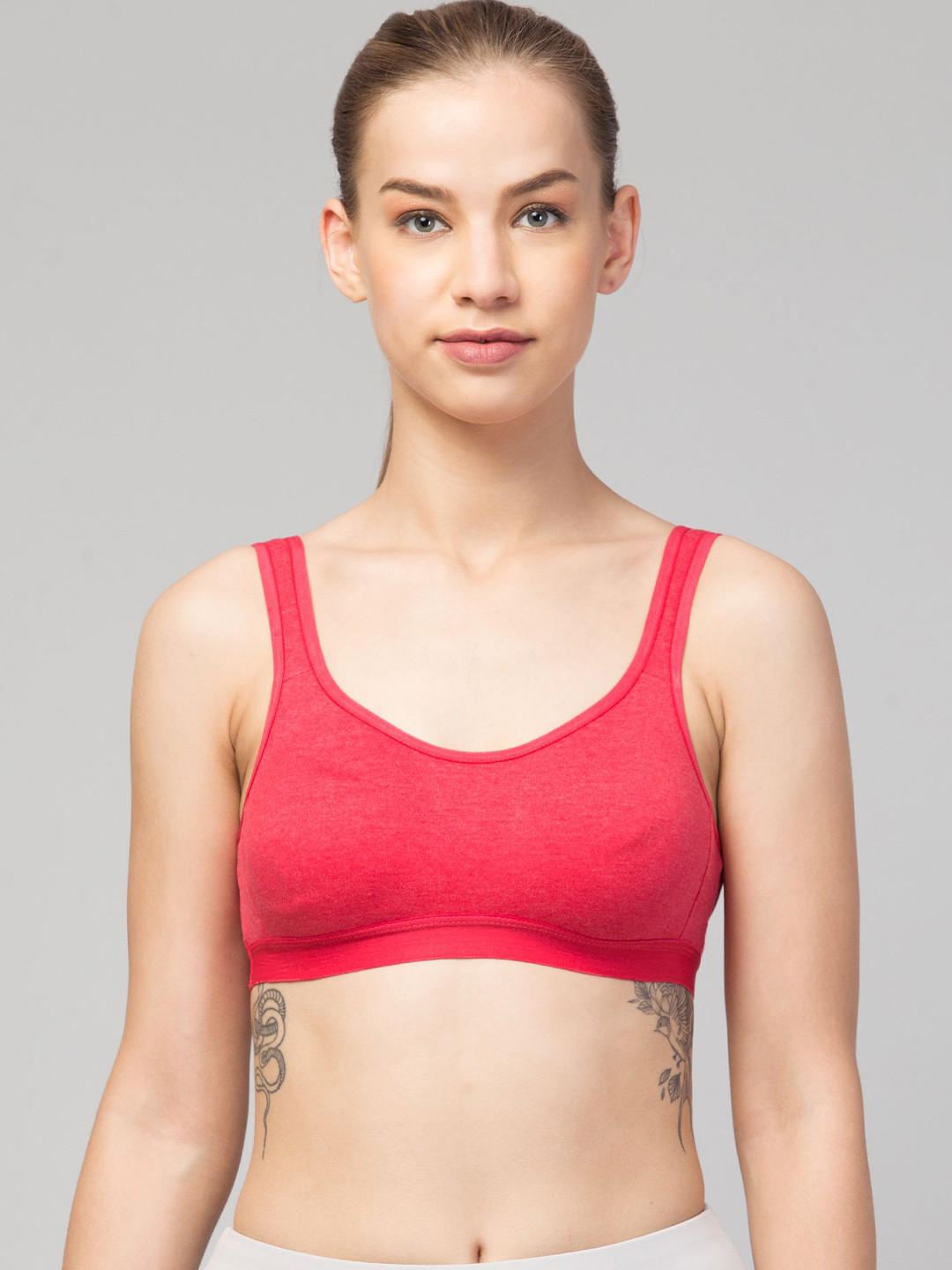

ULLAS Full Coverage Non Padded Bra, Red
