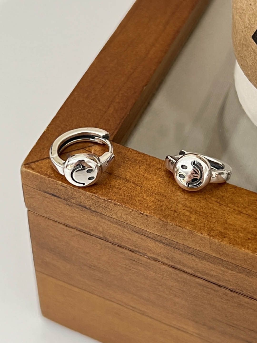 

StyleCast Quirky Hoop Earrings, Silver