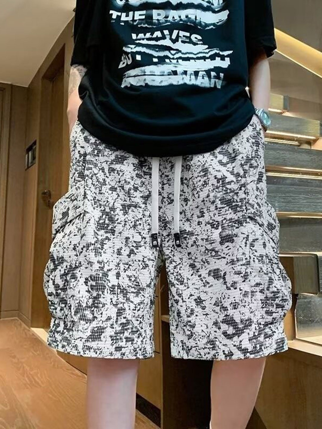 

StyleCast Men Printed Regular Fit Shorts, White