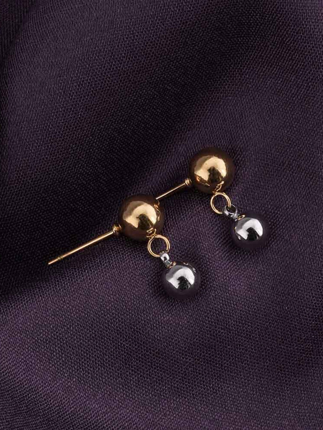 

PALMONAS 18k Gold-Plated Contemporary Minimalist Stainless Steel Drop Earrings