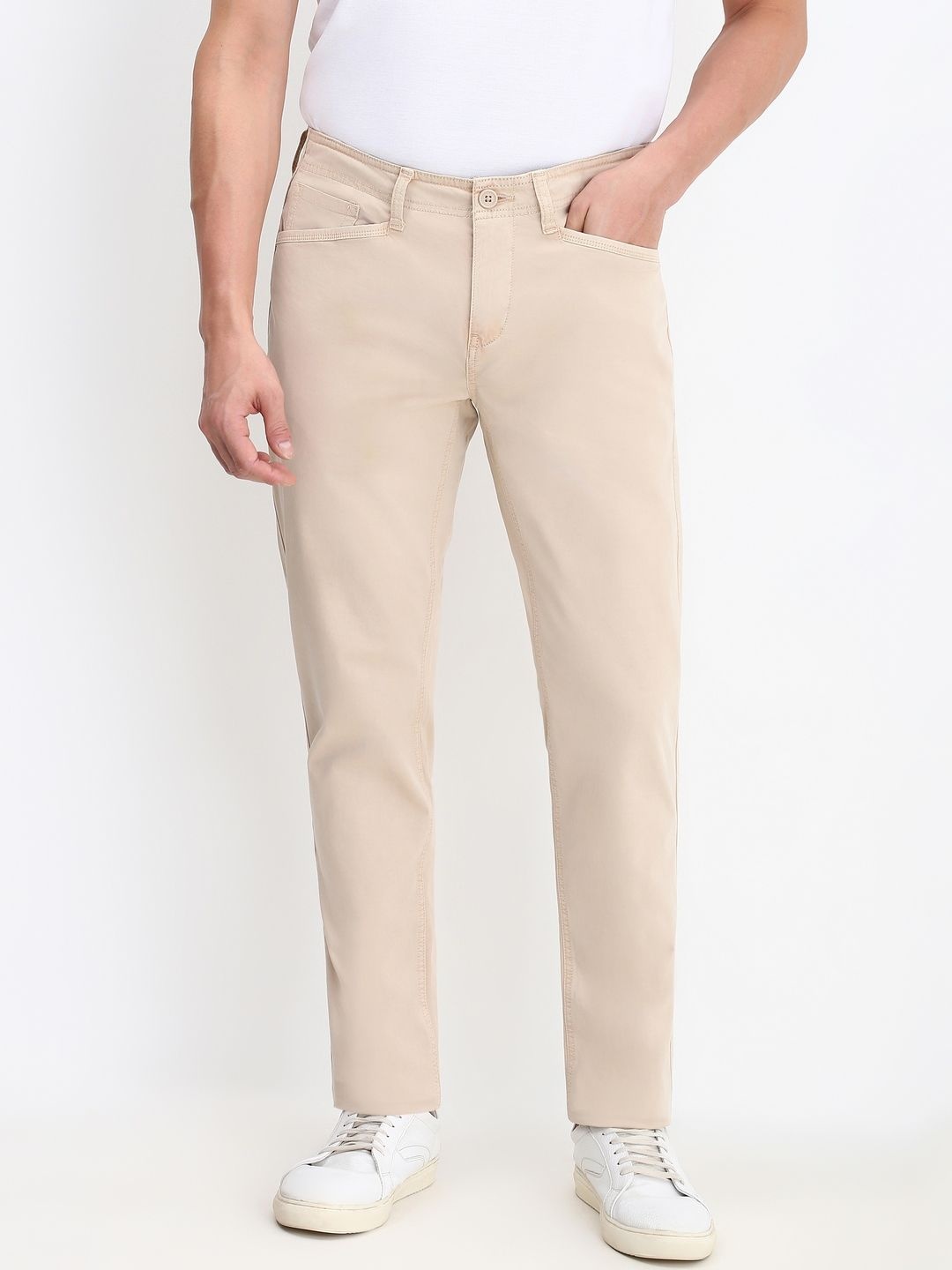 

Allen Solly Men Trousers, Beige