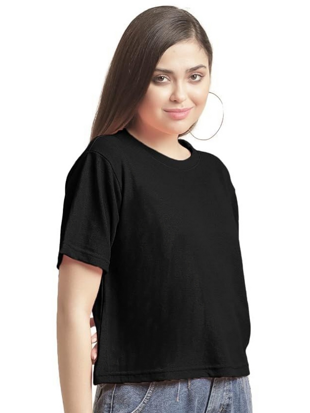 

NOTWILD Women Pack Of 3 Solid Cotton Relaxed Fit Longline T-shirts, Black