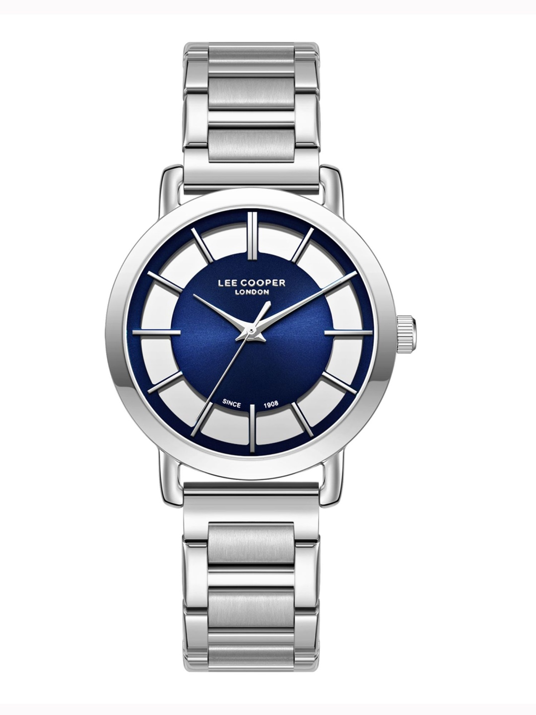 

Lee Cooper Women Brass Dial & Stainless Steel Bracelet Style Straps Analogue Watch LC08037.390, Blue