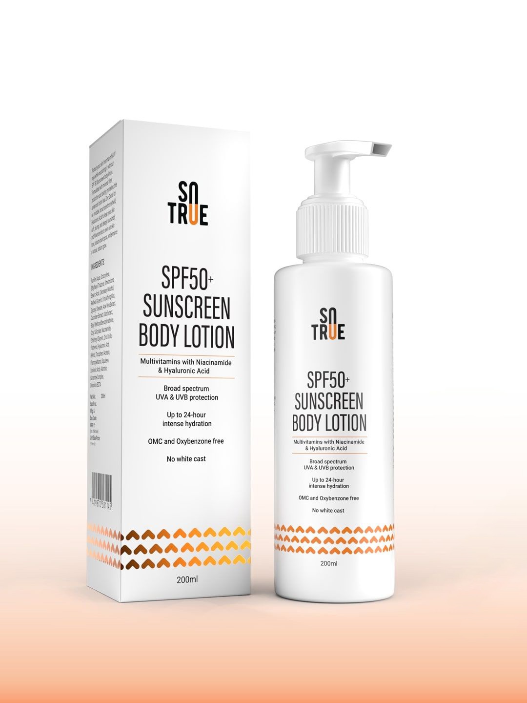 

SOTRUE SPF 50+ Sunscreen Body Lotion With UVA & UVB Protection- 200 ml, White