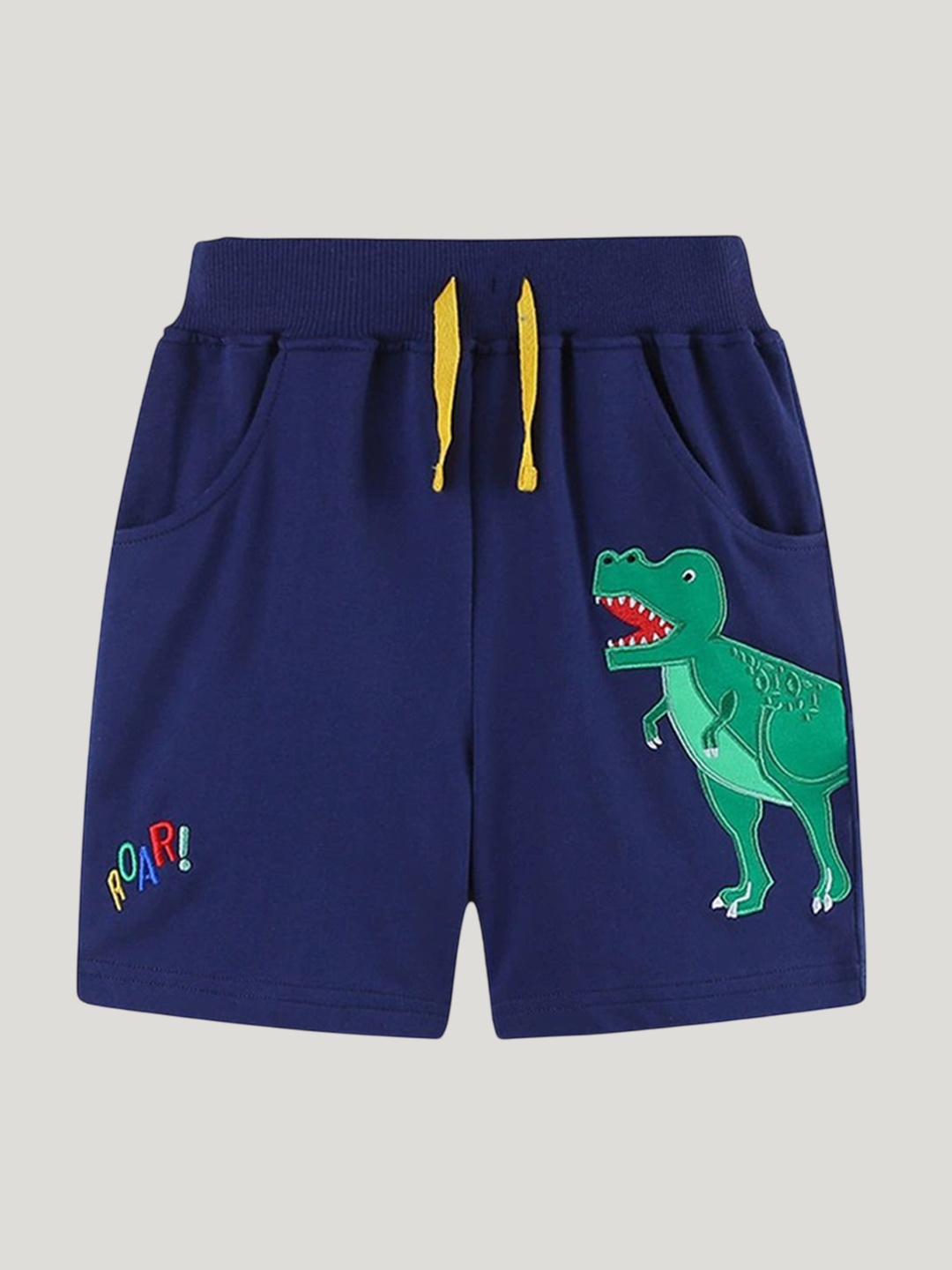 

LULU & SKY Boys Printed High-Rise Shorts, Navy blue