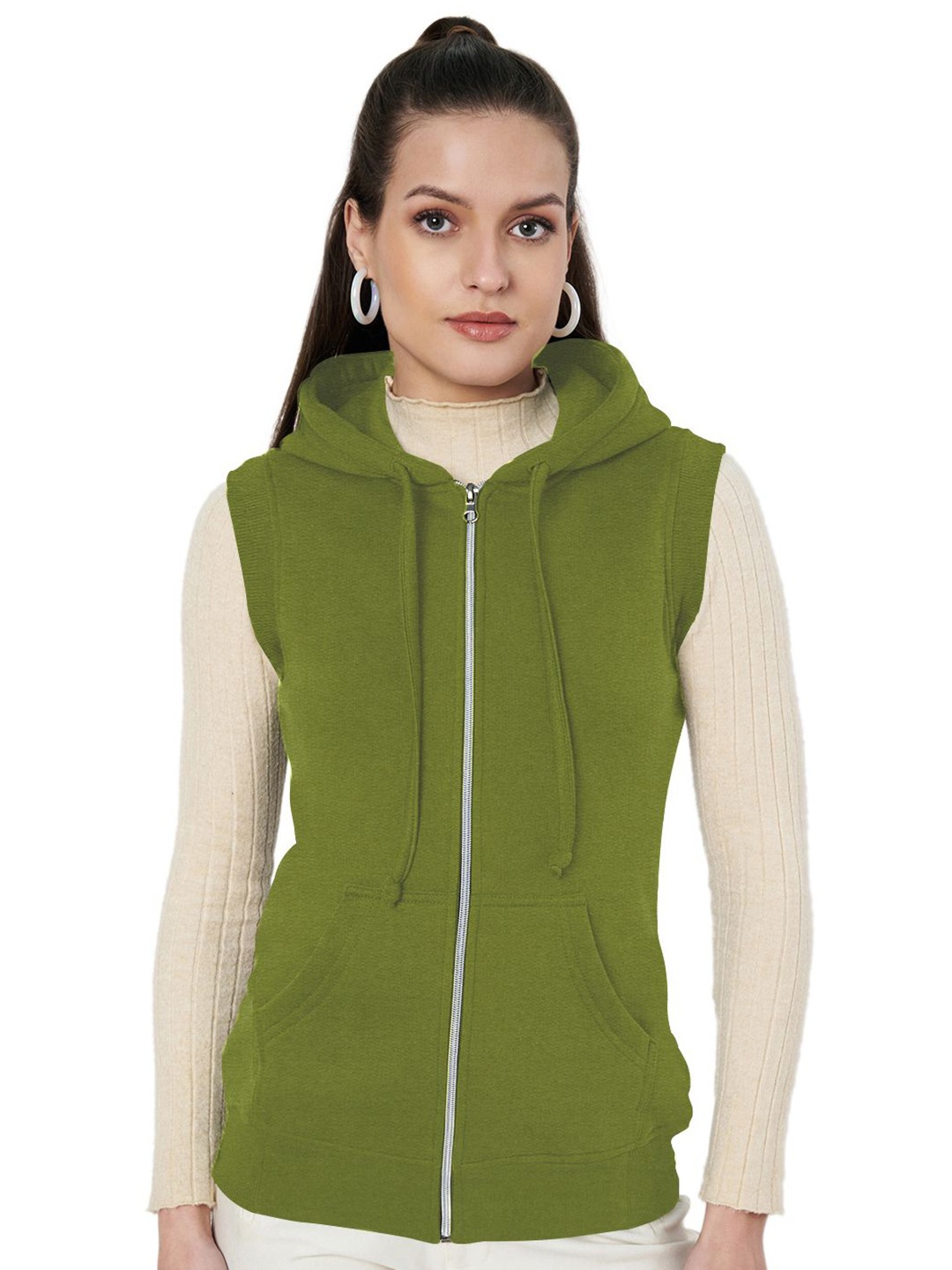 

BRINNS Women Hooded Sweatshirt, Olive
