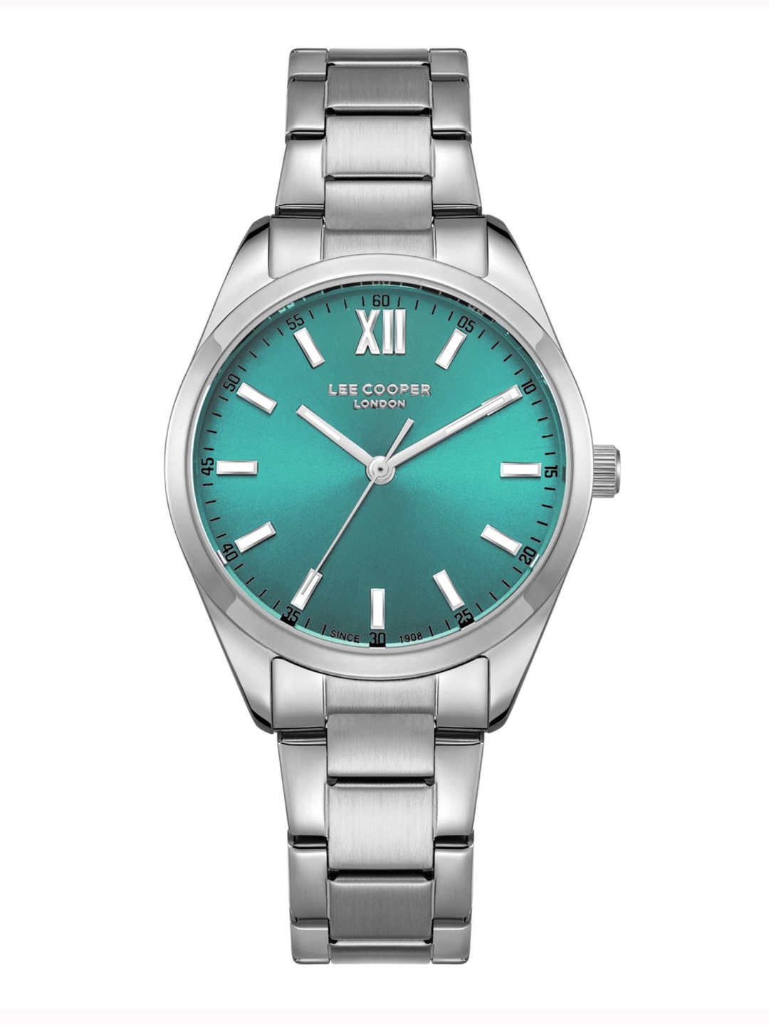 

Lee Cooper Men Brass Dial & Stainless Steel Bracelet Style Straps Analogue Watch LC08015.380, Blue