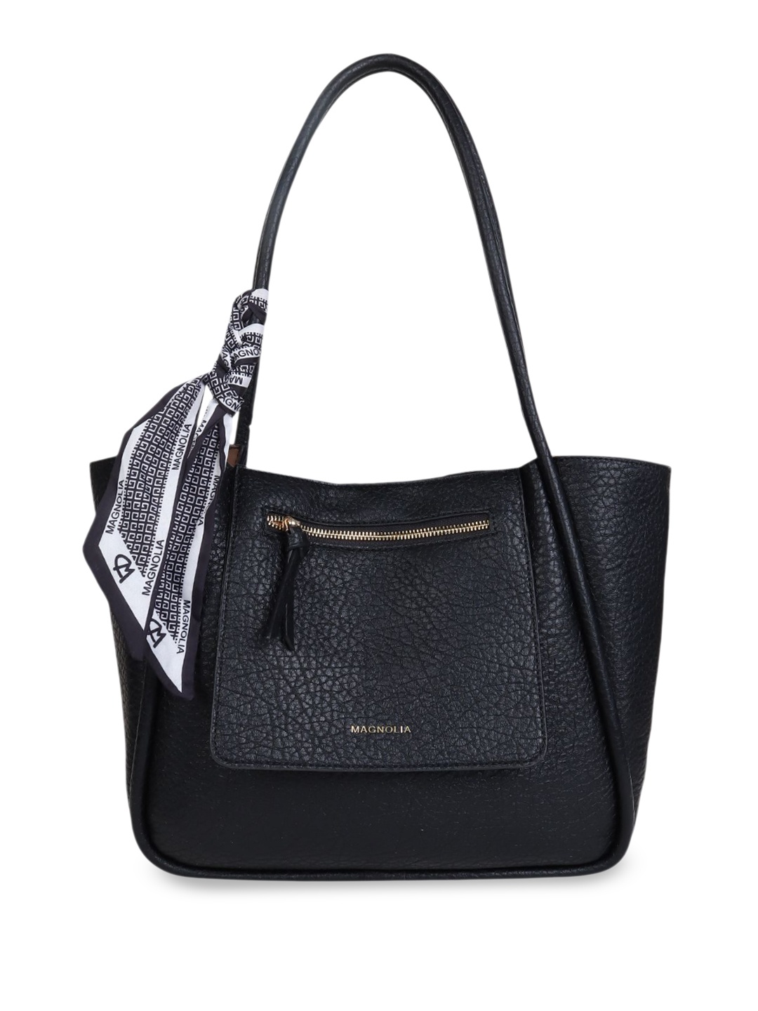 

MAGNOLIA PU Shopper Tote Bag, Black