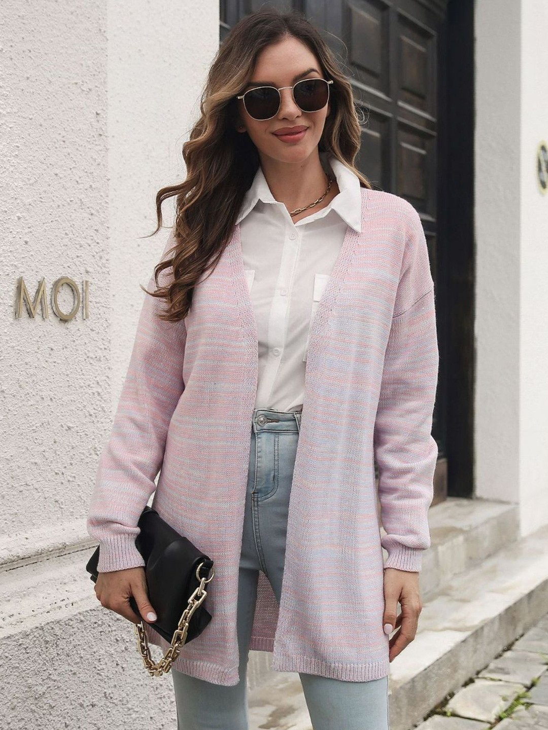 

Oh Rare Women Longline Cardigan, Pink