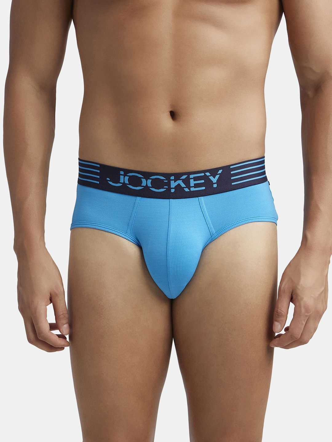 

Jockey Men Stretch Performance Brief with StayDry Technology - MM04, Blue