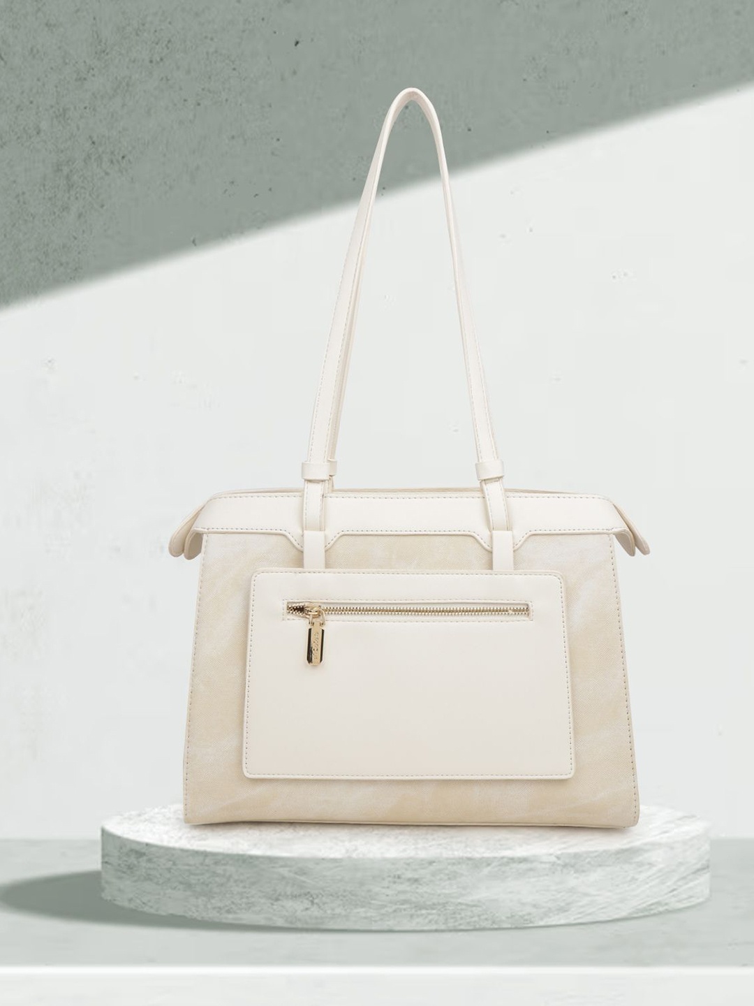 

MAGNOLIA PU Shopper Tote Bag, Beige