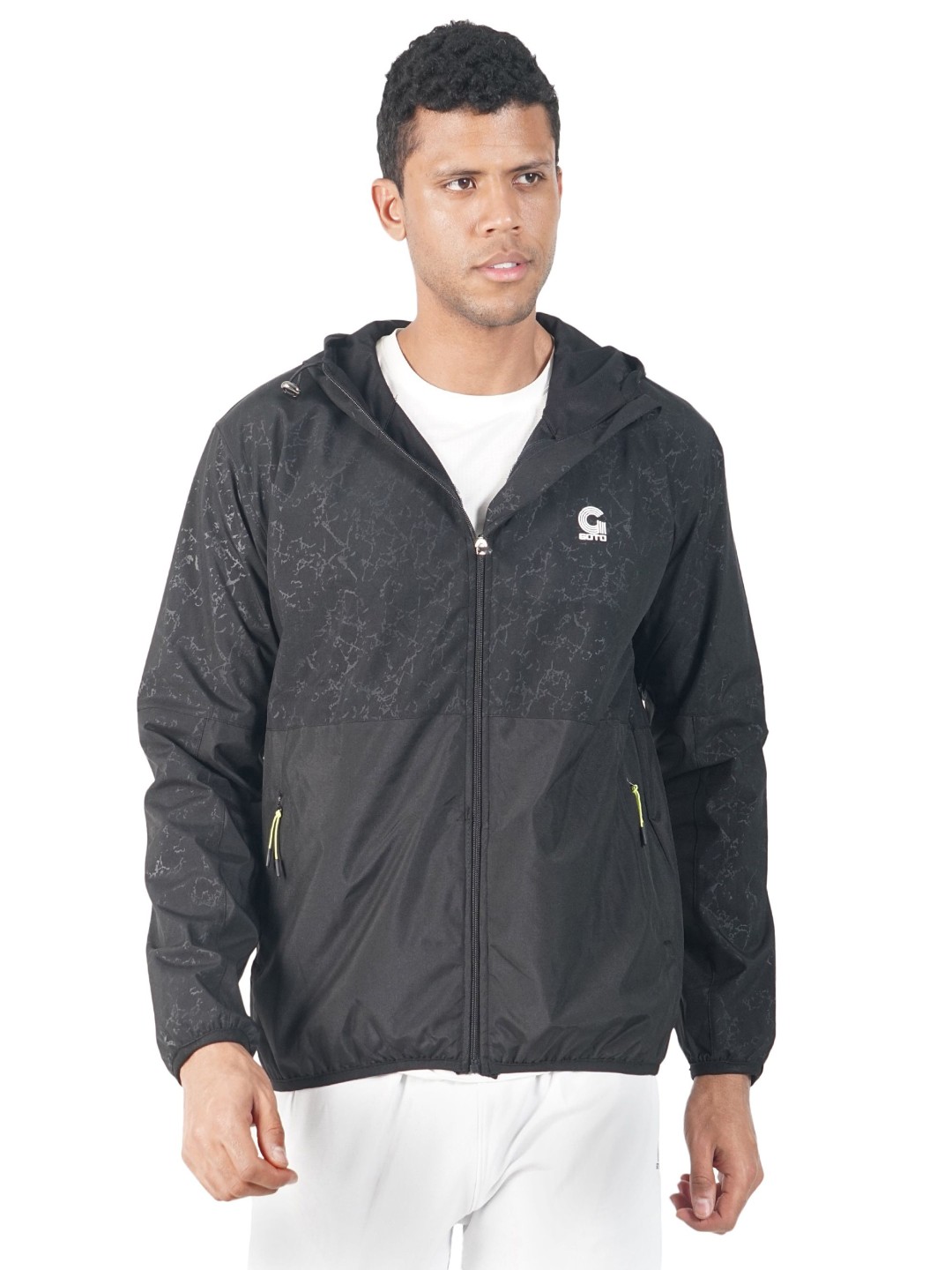 

GOTO Men Polyester Lightweight Training or Gym Sporty Jacket, Black