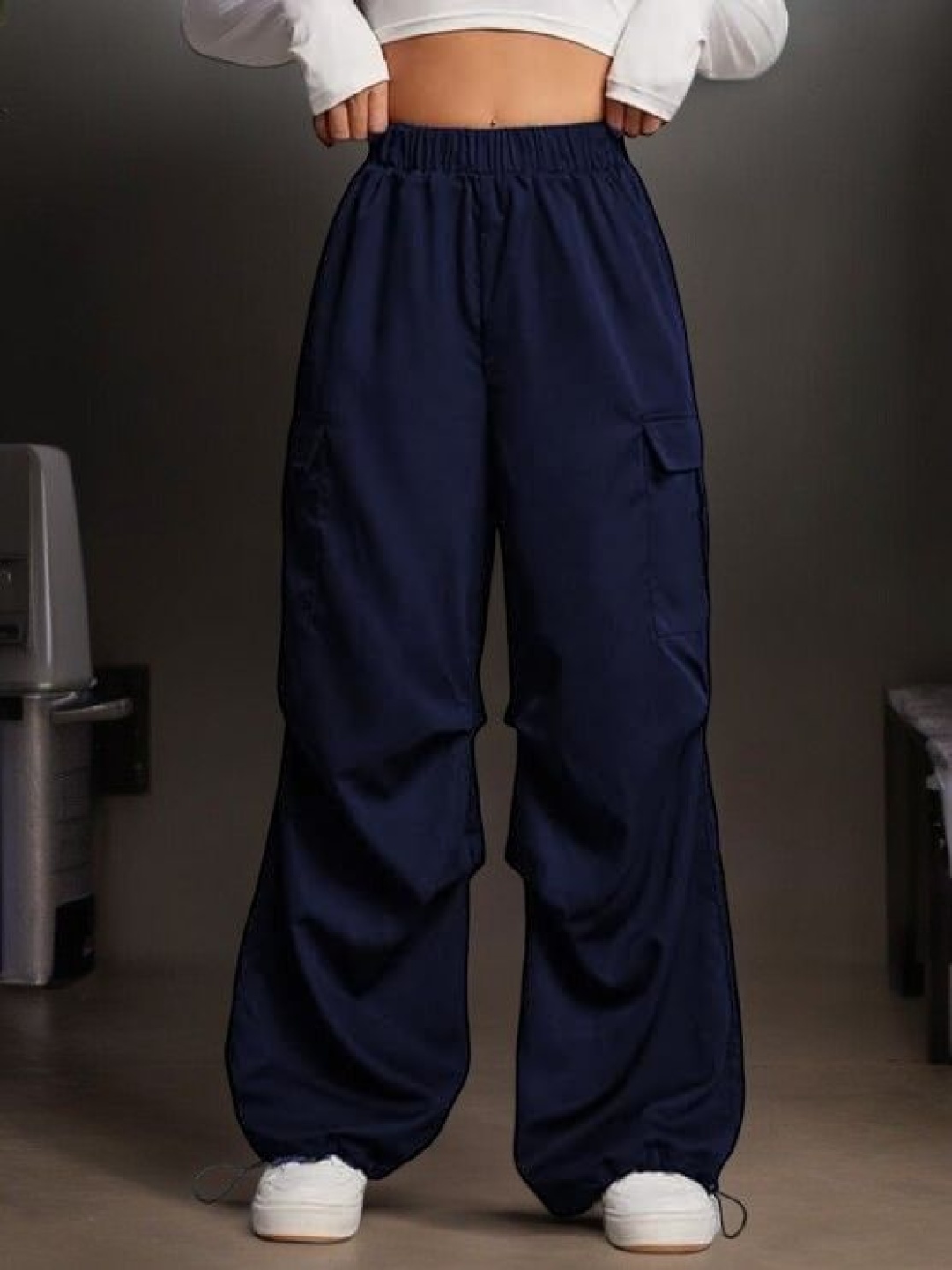 

TABADTOD Women Relaxed Loose Fit Easy Wash Joggers Trousers, Navy blue