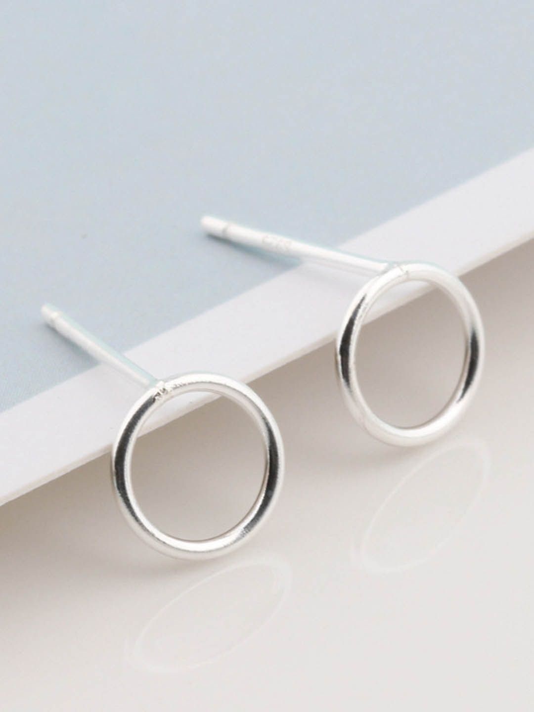 

StyleCast Silver-Toned Circular Studs