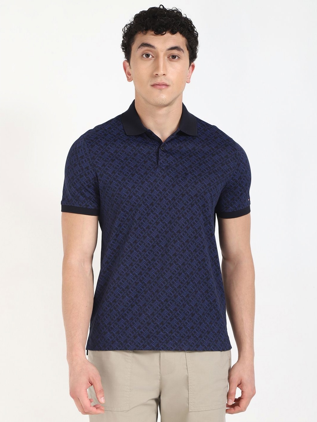 

Tommy Hilfiger Men Polo Collar Pockets T-shirt, Blue