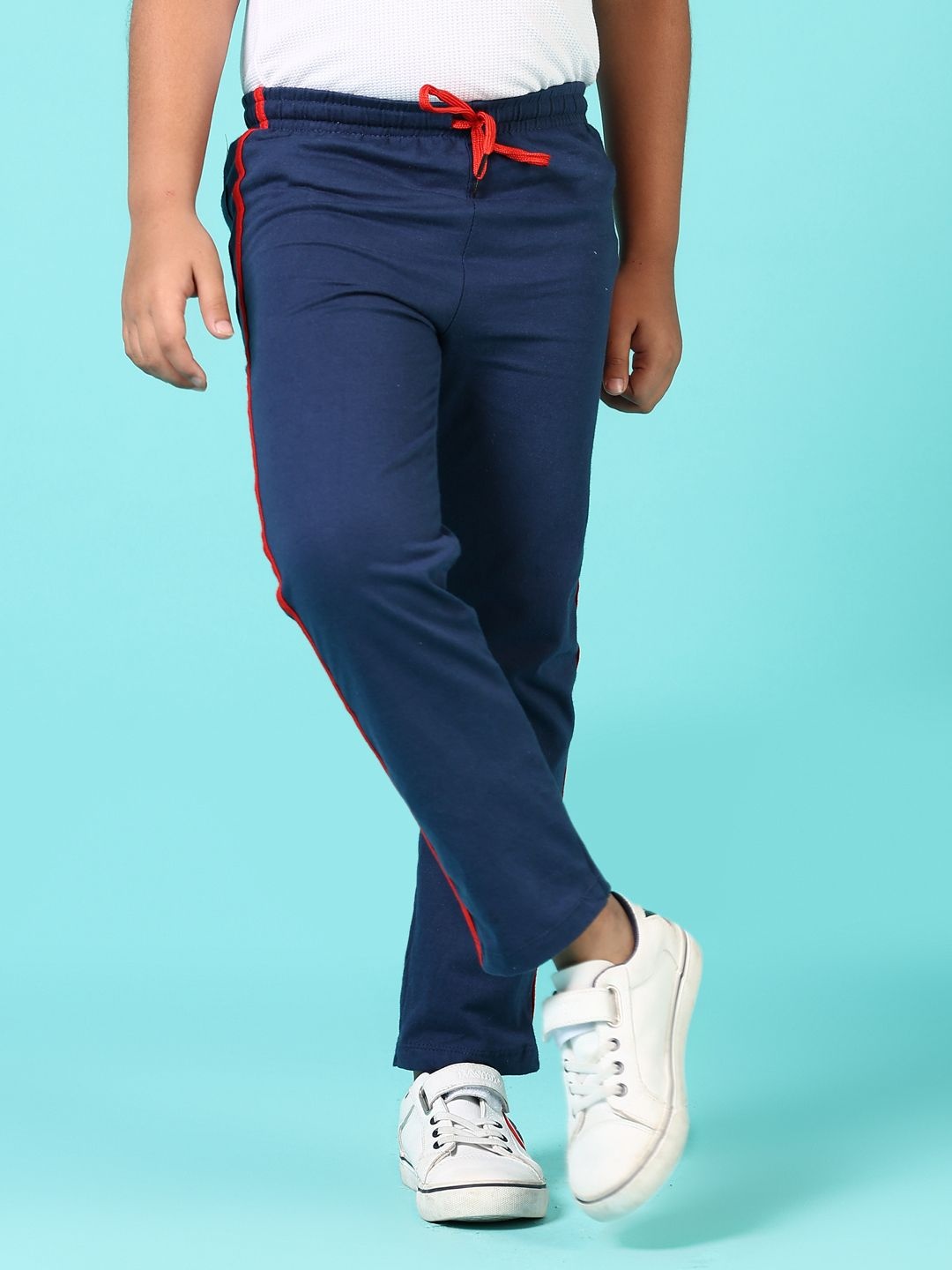 

V-Mart Boys Solid Cotton Pyjama, Navy blue