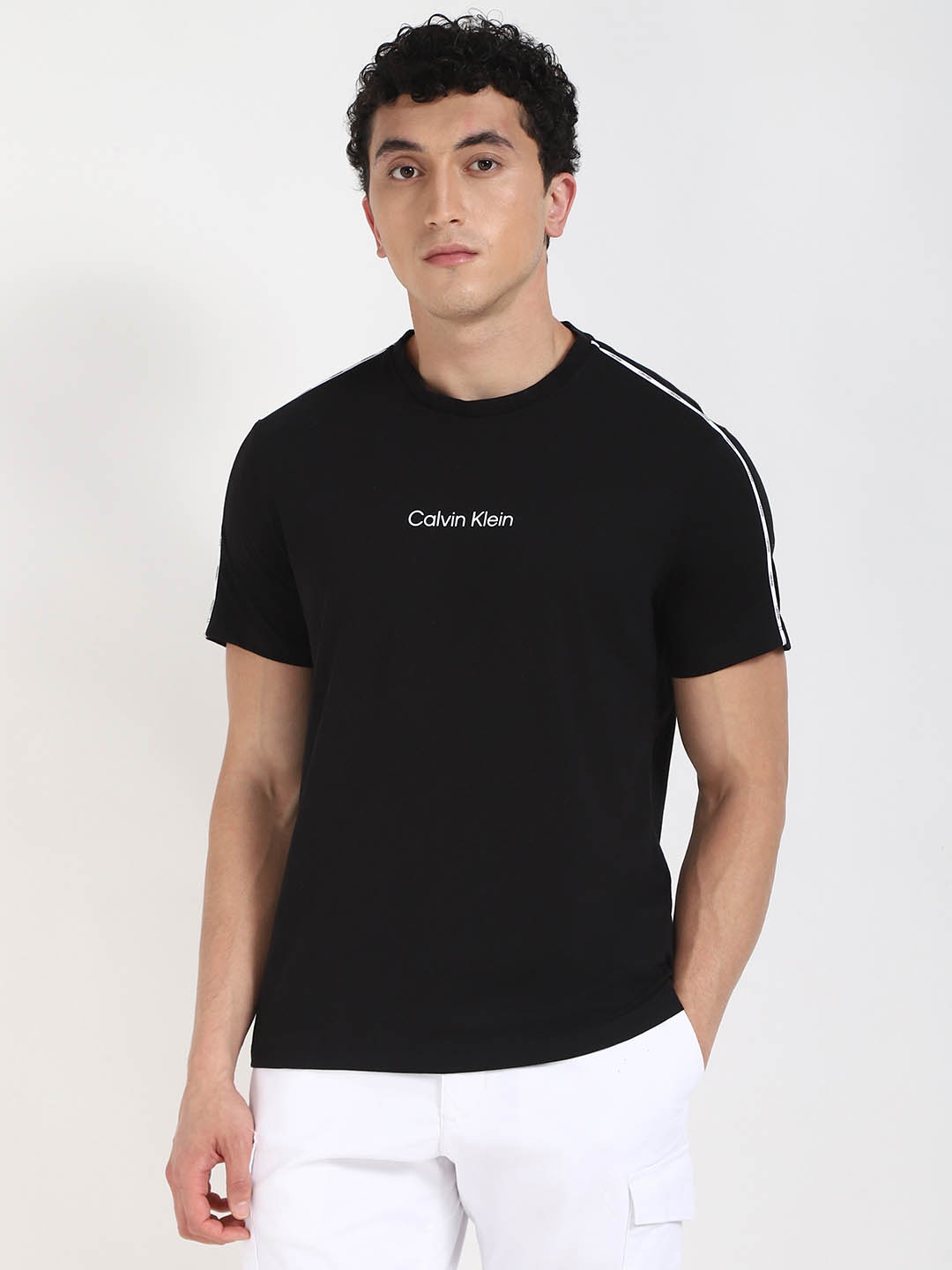 

Calvin Klein Jeans Men Typography T-shirt, Black