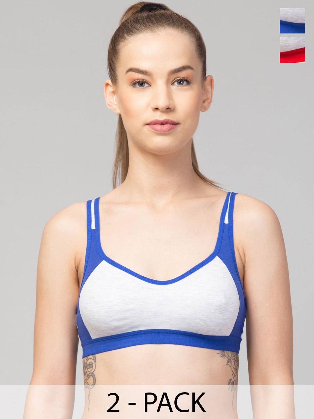 

ULLAS Women Non Padded Full Coverage Bra, Blue