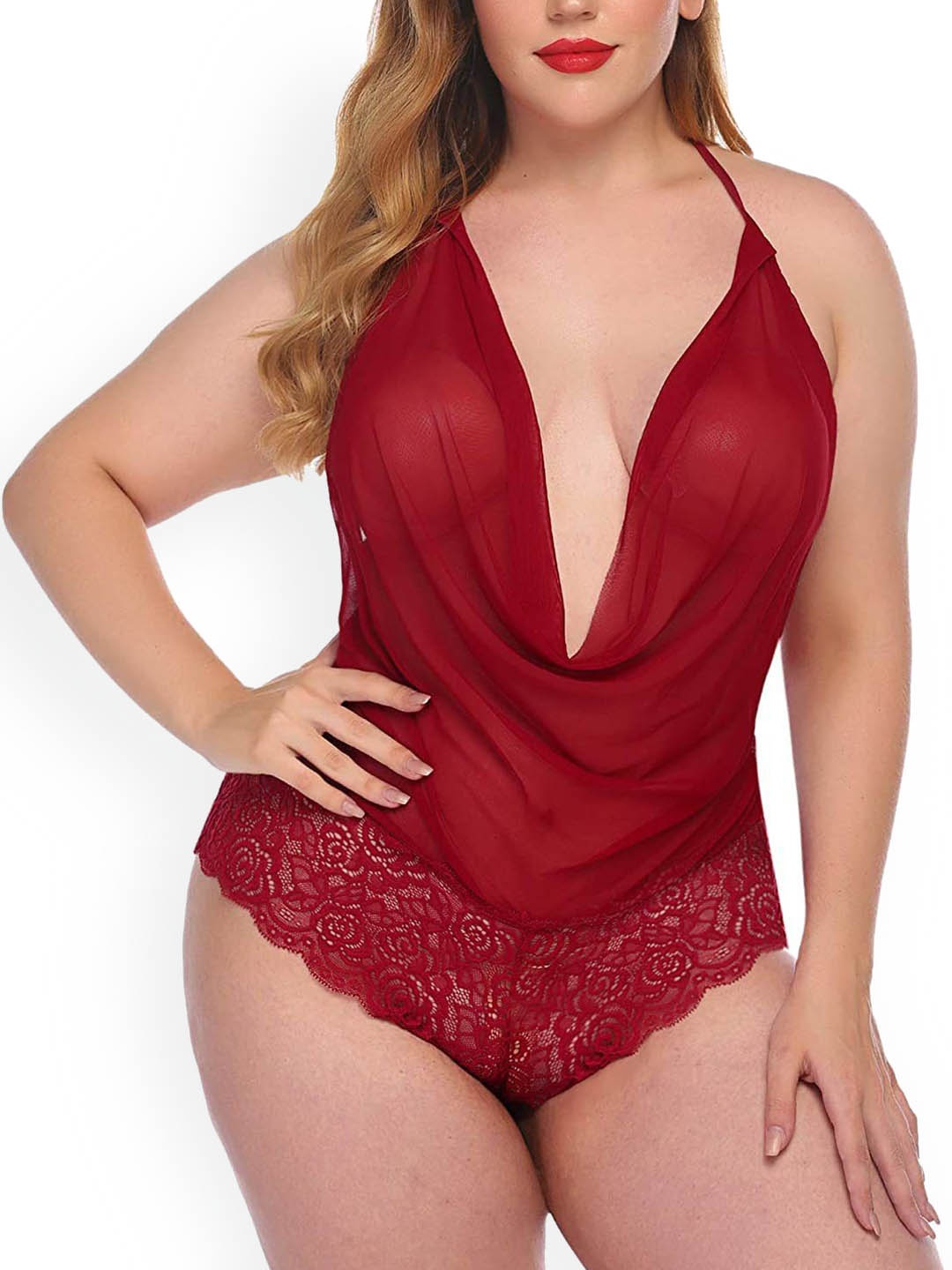 

SSoShHub Baby Doll with High-Low, Maroon