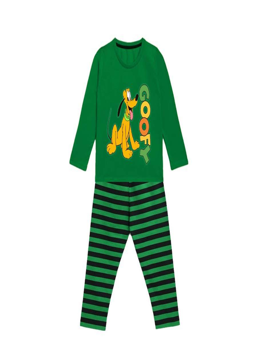 

YK Disney Boys Pure Cotton Printed Night suit, Green