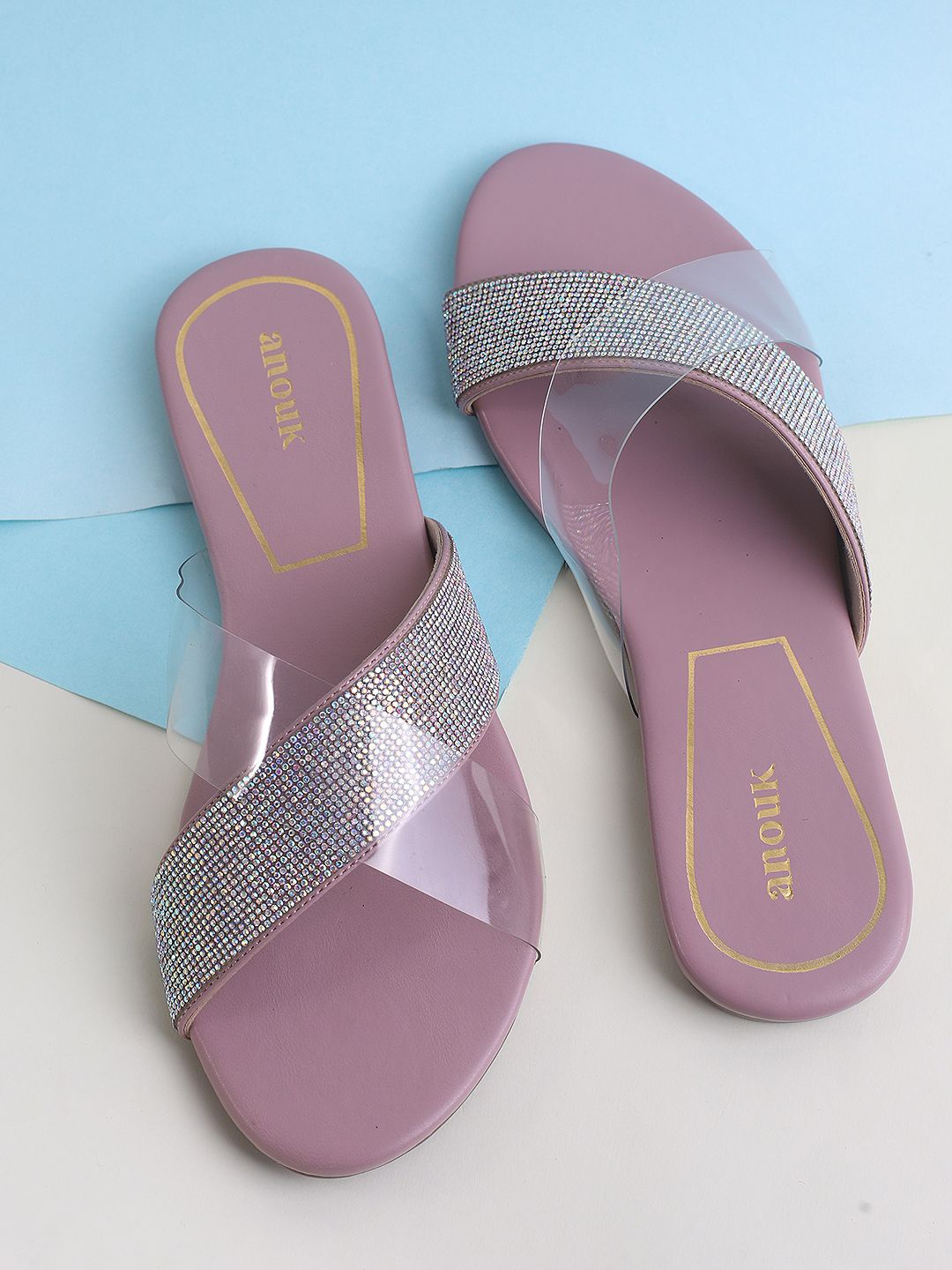 

Anouk Women Ethnic Open Toe Flats, Lavender