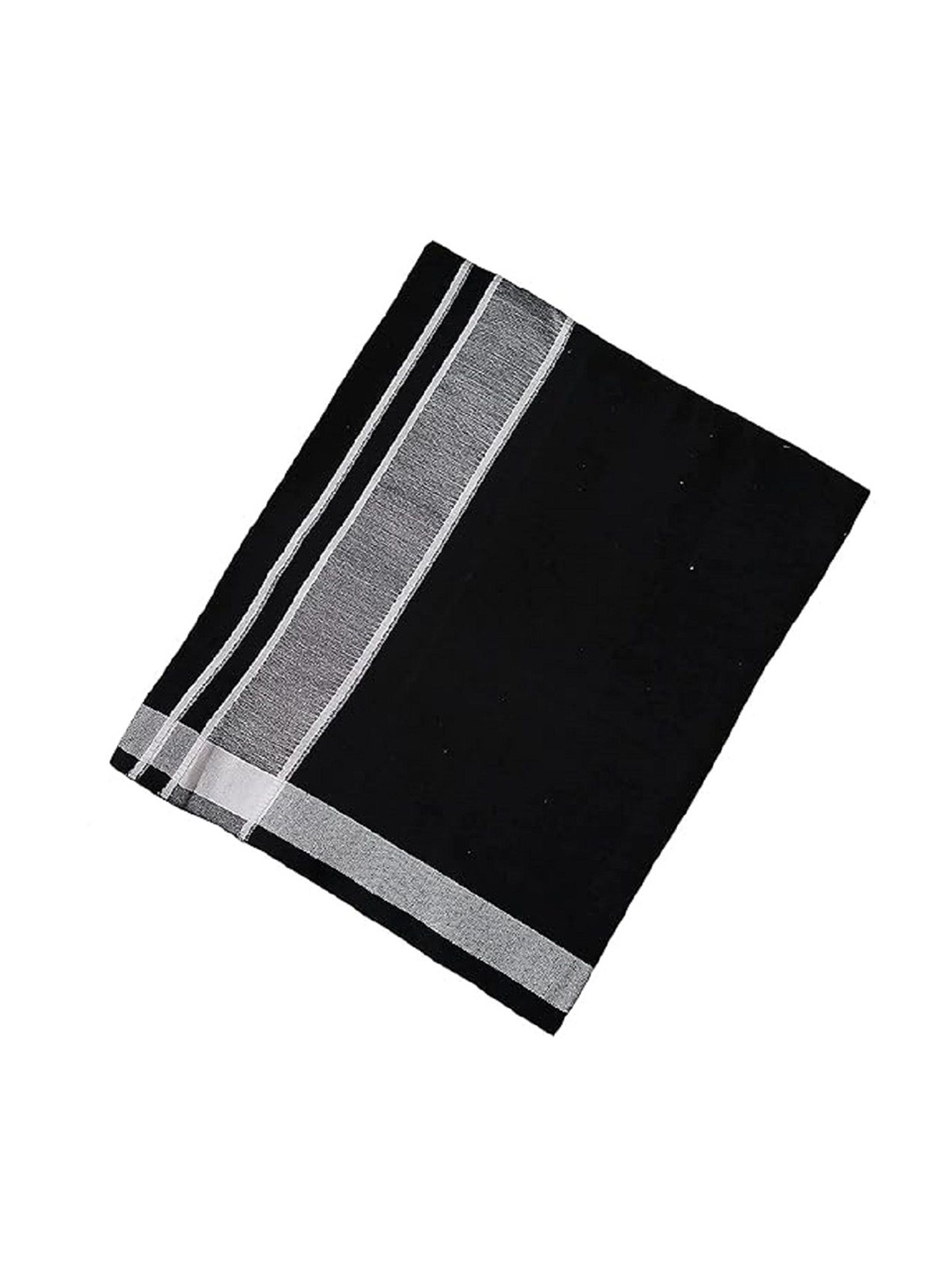 

Suman Tex Striped Cotton Lungi, Black