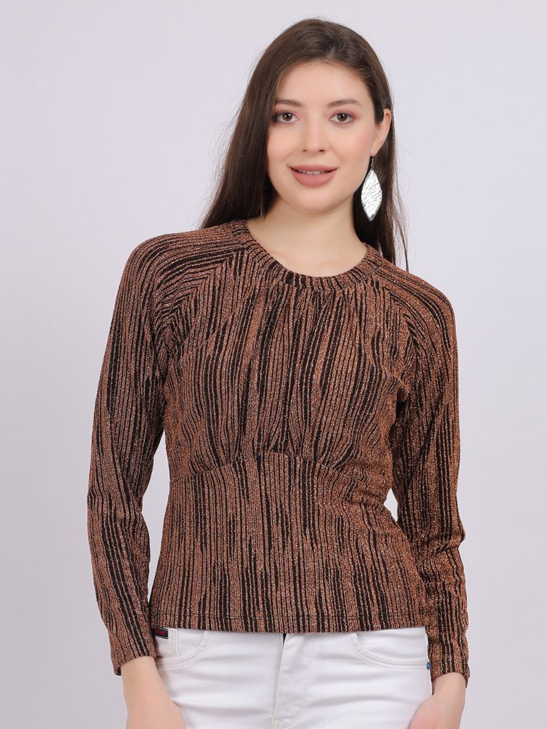 

Aumbe Cinched Waist Top, Gold