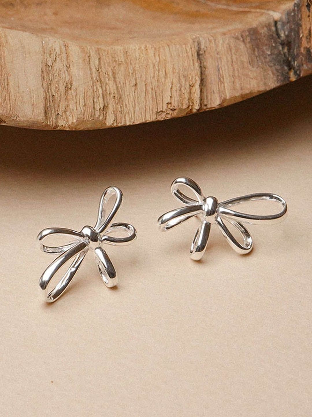 

StyleCast Contemporary Shaped Studs, Silver