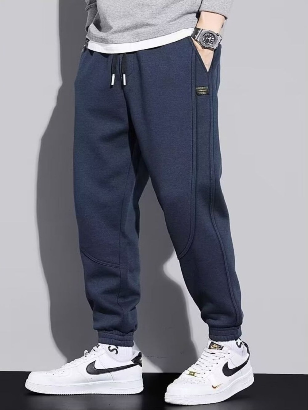 

StyleCast Men Joggers Trousers, Navy blue