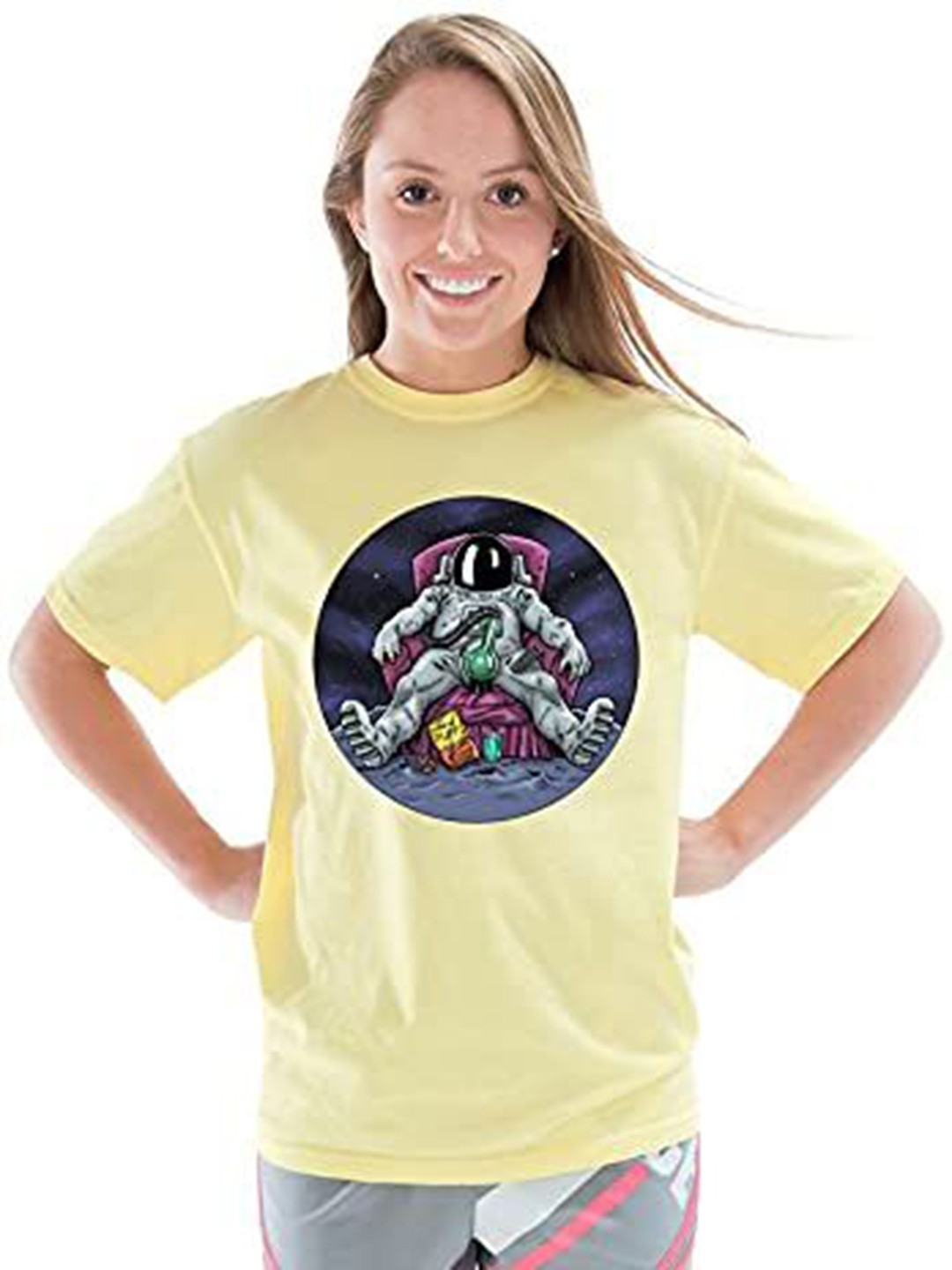 

VLAM Women Printed T-shirt, Yellow