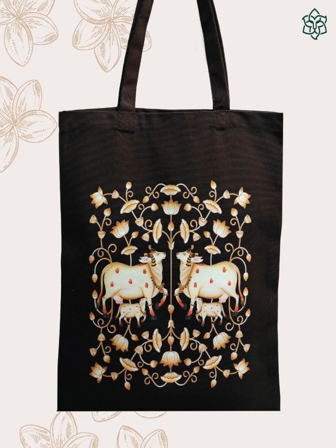 

MAATIR DESIGNS Unisex Graphic Printed Shopper Tote Bag, Brown