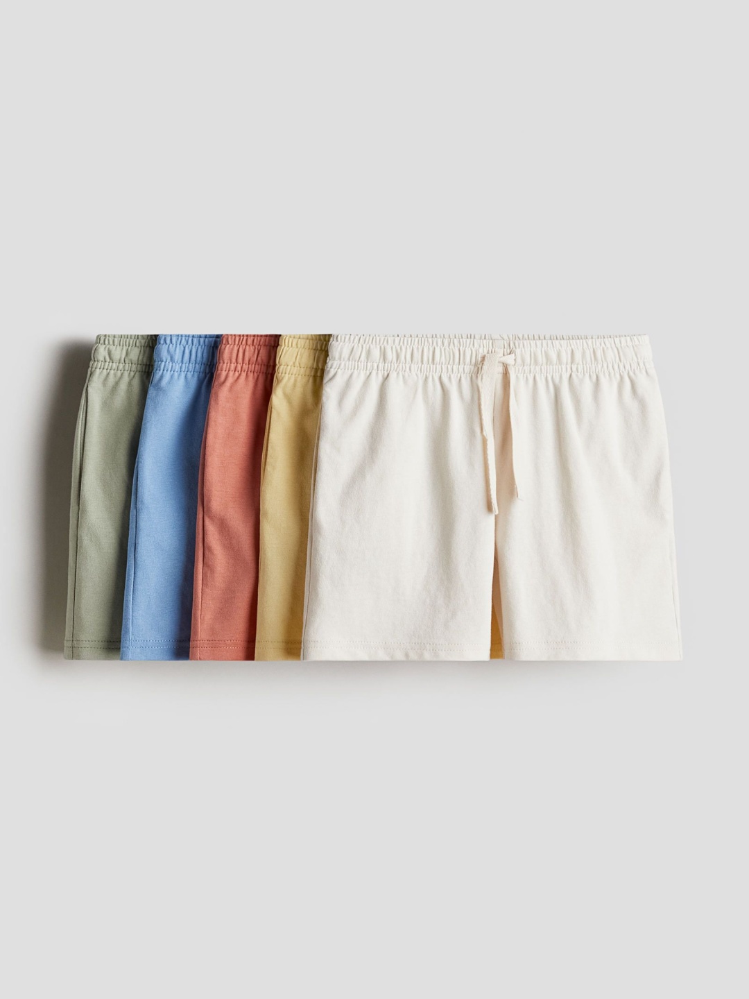 

H&M 5-Pack Cotton Jersey Shorts, Yellow